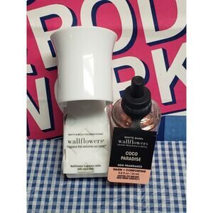 BBW White Flare Wallflower Fragrance Plug In & CoCo Paradise Fragrance Refill